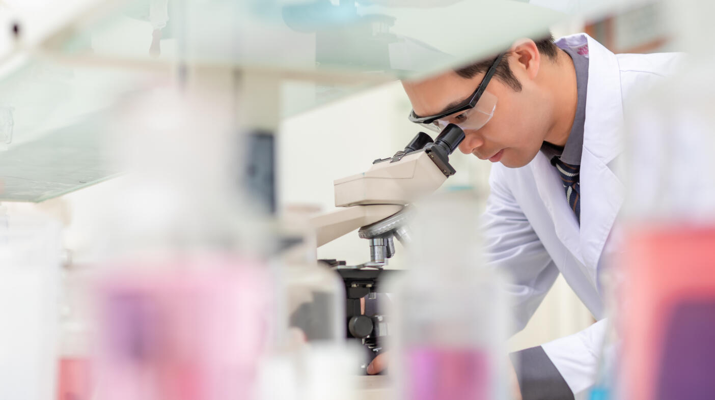 Chemistry laboratory staff at work